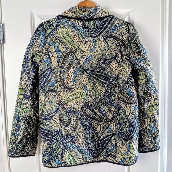 Blassport Blue Paisley Quilted Reversible Jacket - Picture 2 of 8